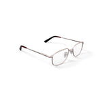 Men's Colonel Square Prescription Eyeglasses with Case, Gold