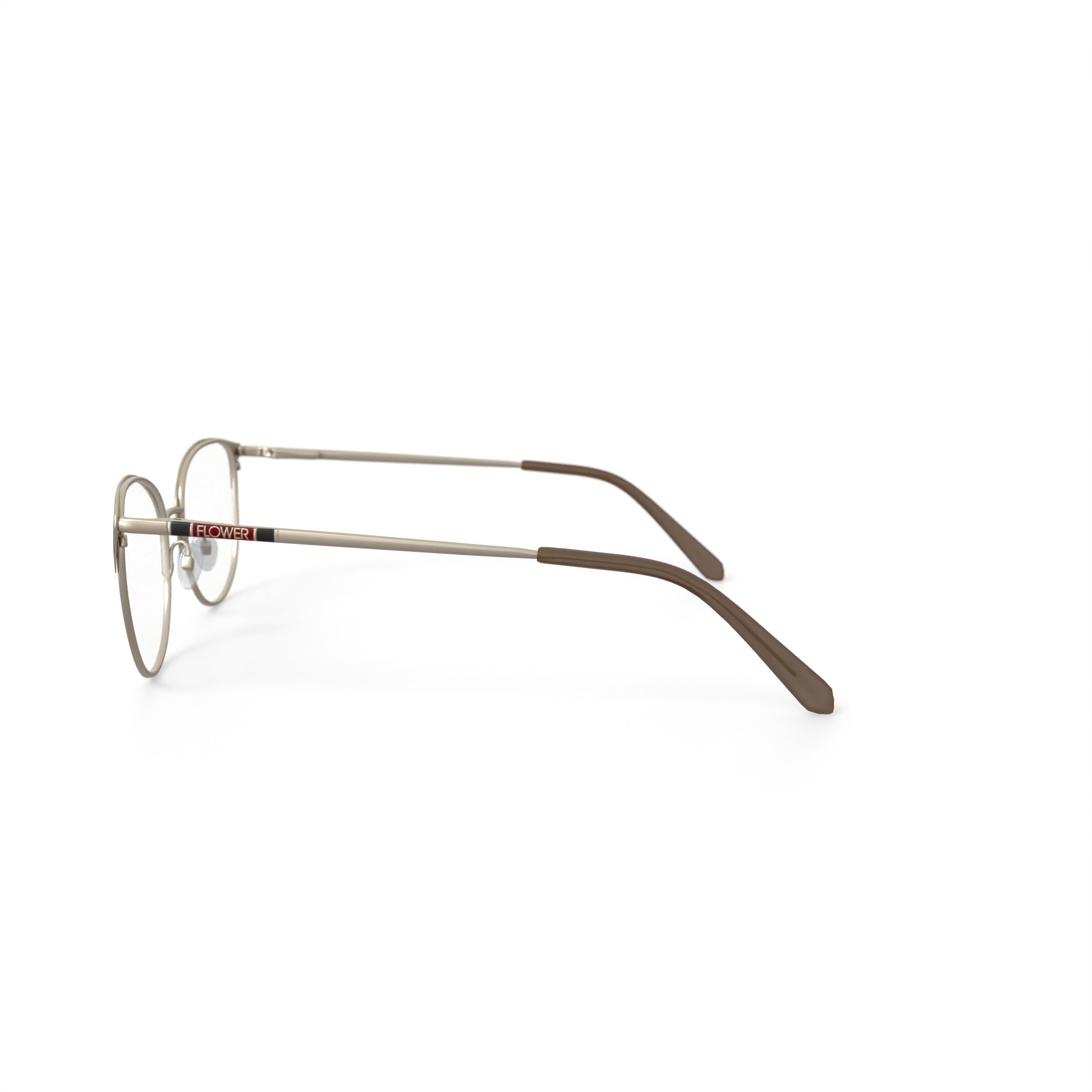 Flower Women's FLR6050 Prescription Eyeglasses with Case, Black/Gold