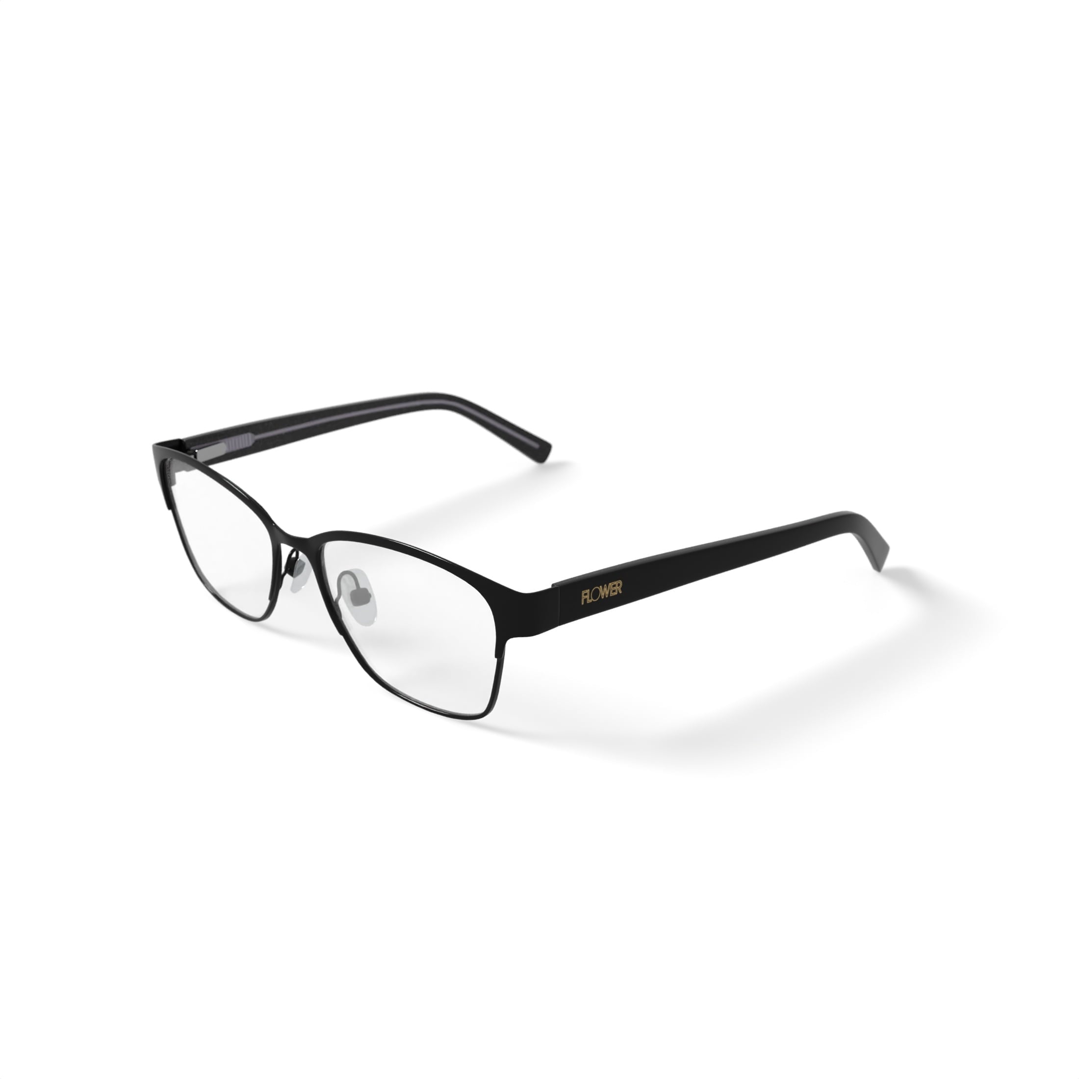 Flower Women's FLR6013 Prescription Eyeglasses with Case, Black