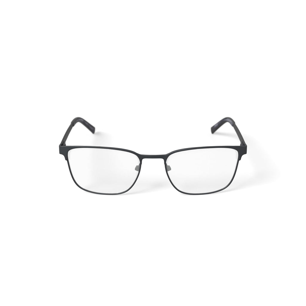 Men's MV010 Patrick Square Prescription Eyeglasses with Case, Black