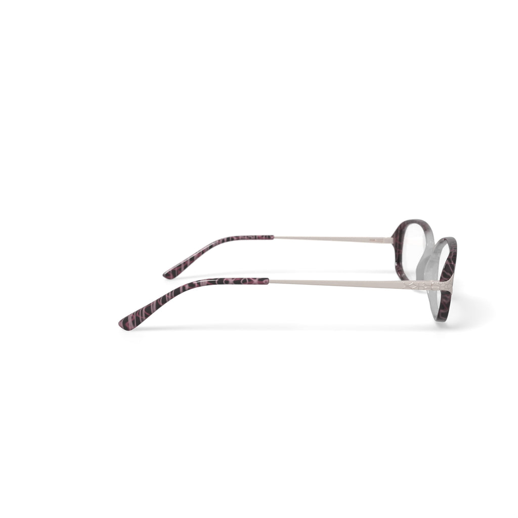 Women's SL1543 Rectangular Prescription Eyeglasses with Case, Crystal Purple