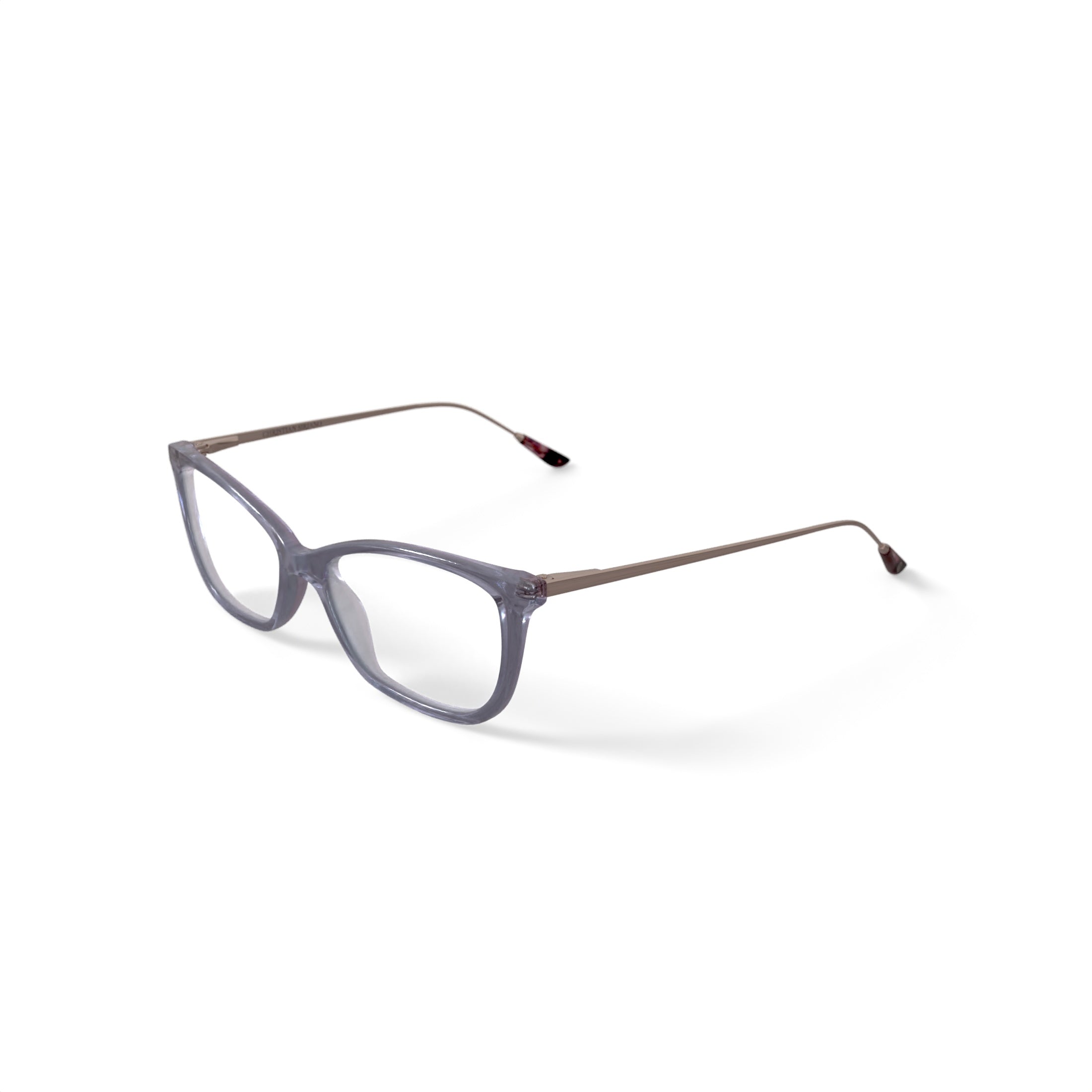 Womens Lana Square Prescription Eyeglasses with Case, Lavender Crystal