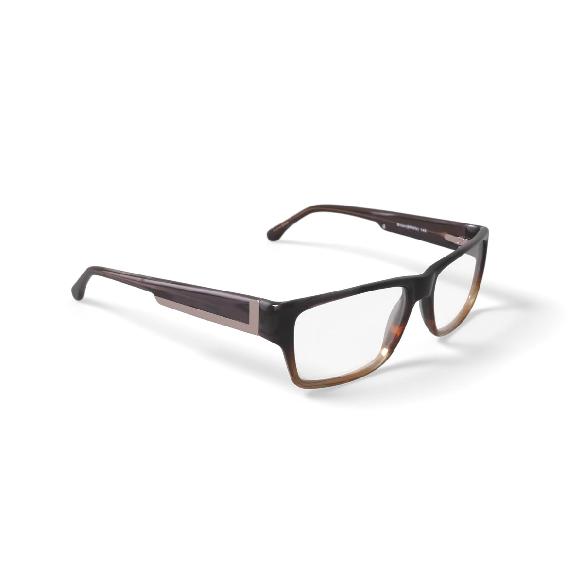 American Classics Mens Joplin Square Prescription Eyeglasses with Case, Brown