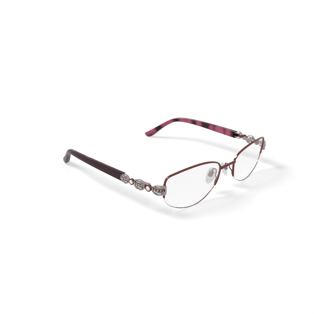 Women's M231 Oval Prescription Eyeglasses with Case, Cognac