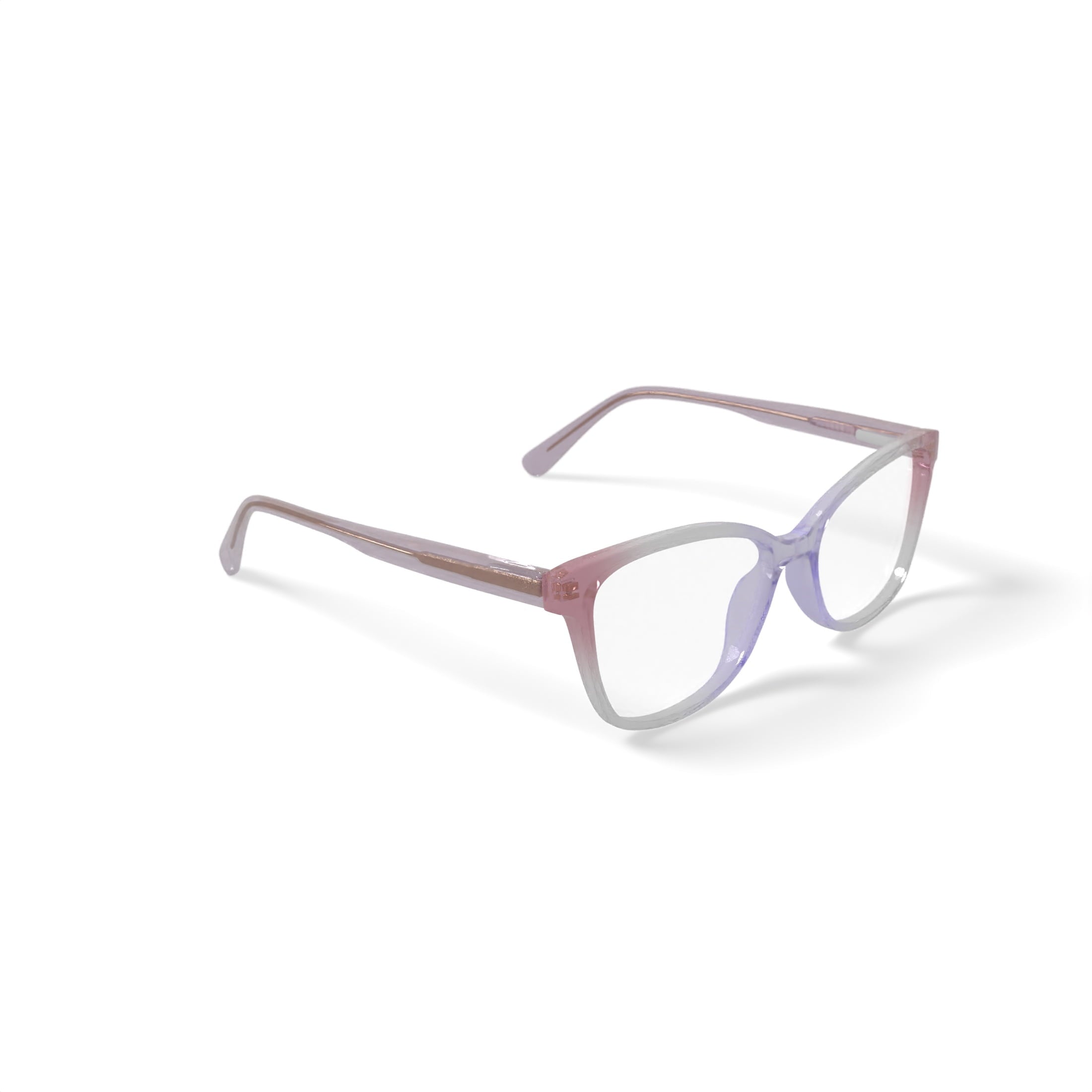 Women's MC009 Brooke Square Prescription Eyeglasses with Case, Pink Gradient