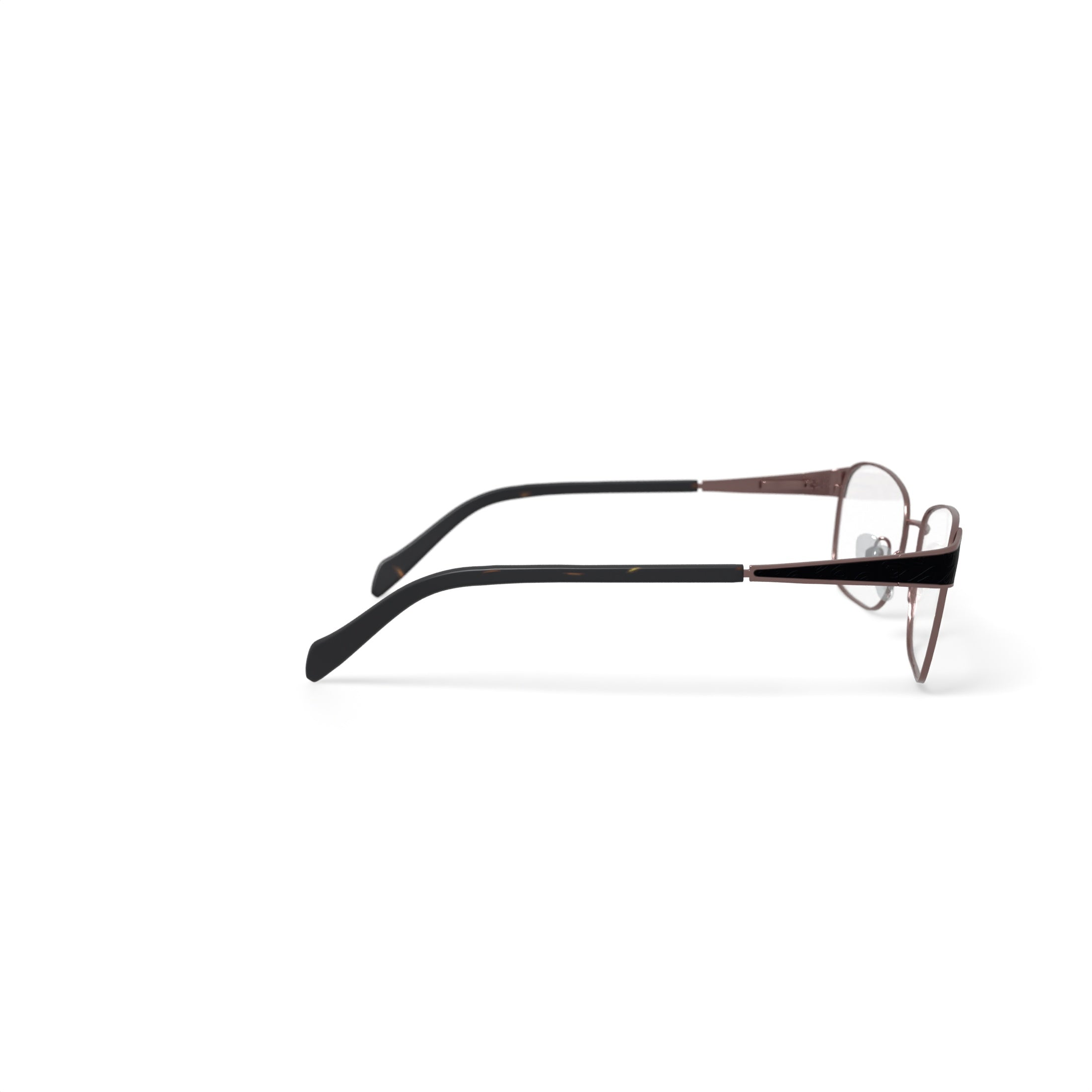 Women's Victoria Rectangular Prescription Eyeglasses with Case, Bronze/Tort