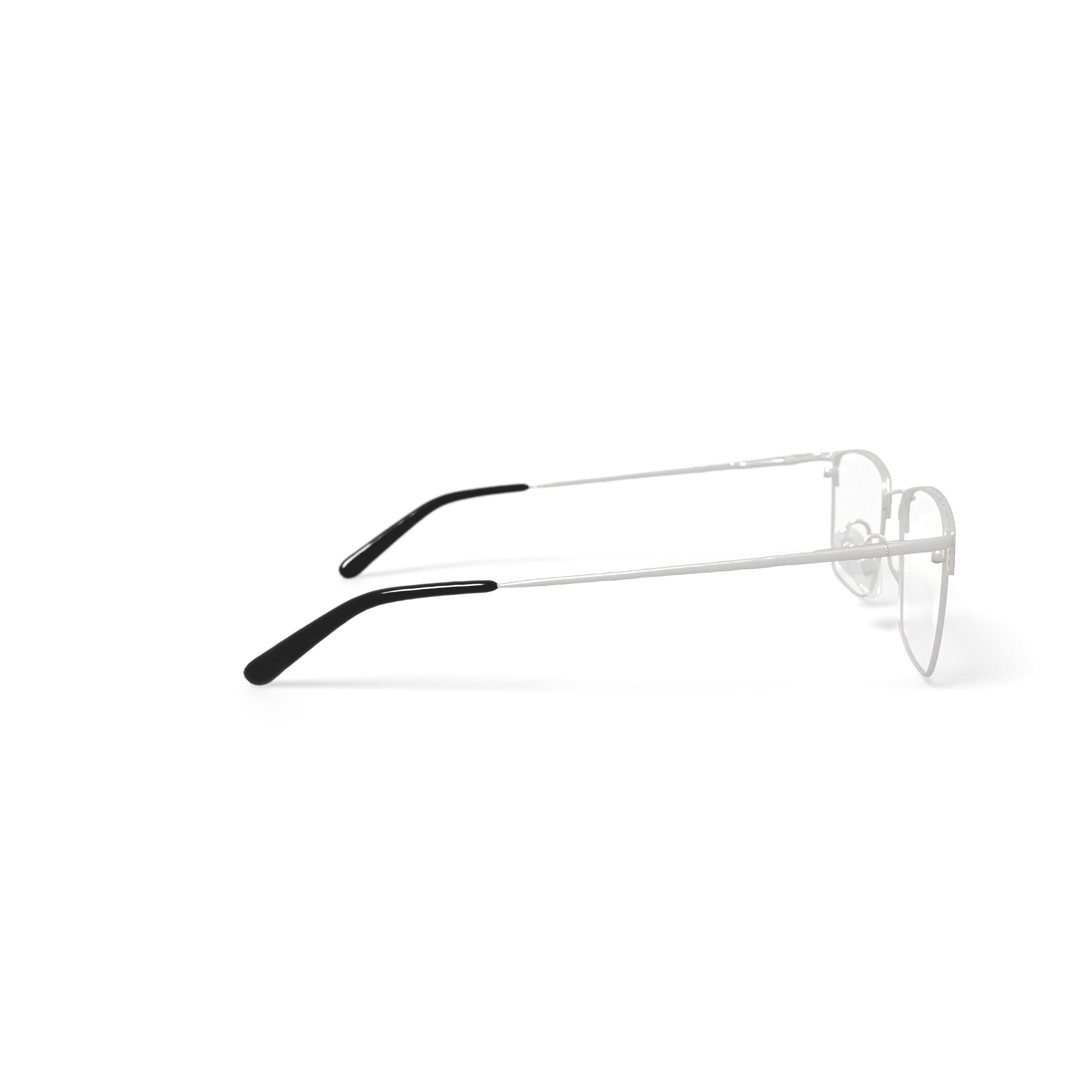 Men's MK10405 Square Prescription Eyeglasses with Case, Silver