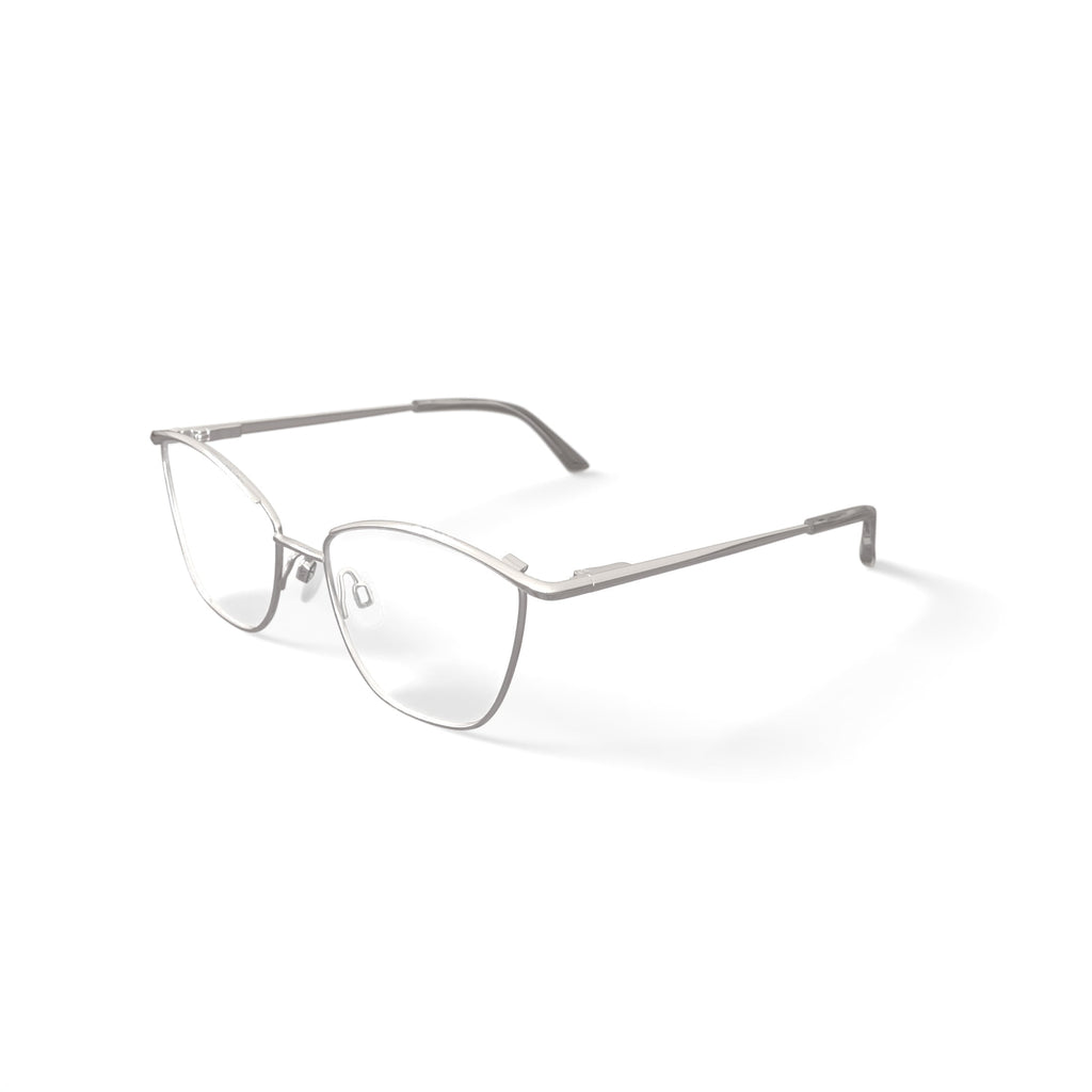 Women's MV016 Chelsea Cat Eye Prescription Eyeglasses with Case, Silver