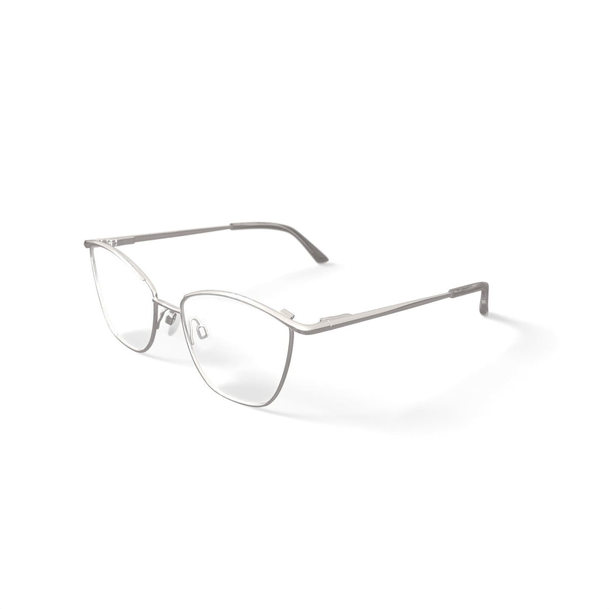 Women's MV016 Chelsea Cat Eye Prescription Eyeglasses with Case, Silver