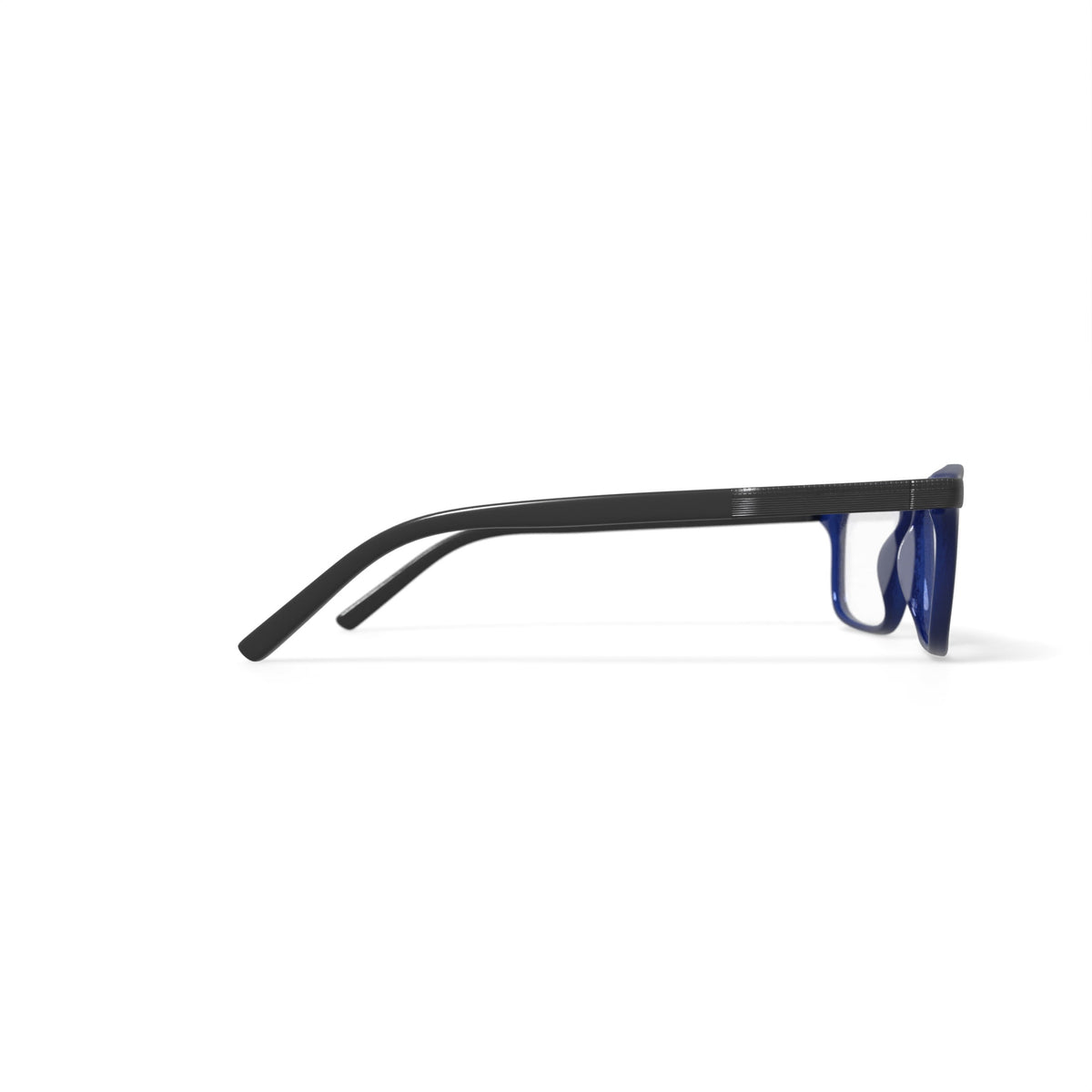 Men's M0501 Square Prescription Eyeglasses with Case, Navy Blue