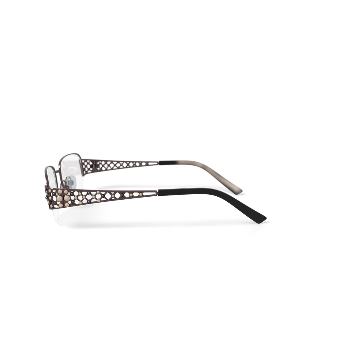 Women's WLO320 Square Square Prescription Eyeglasses with Case, Brown