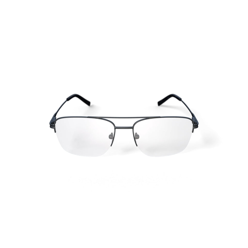 Men's Bashiri Square Prescription Eyeglasses with Case, Grey