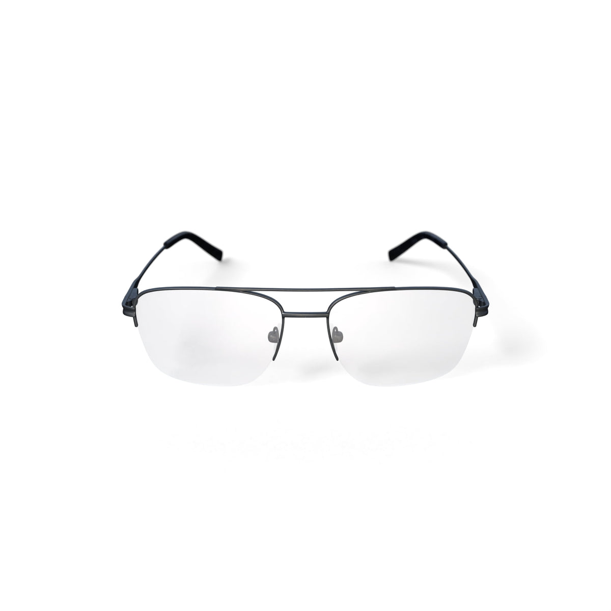 Men's Bashiri Square Prescription Eyeglasses with Case, Grey