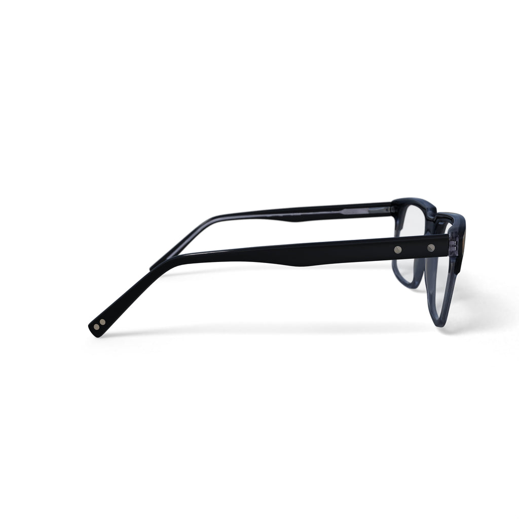 Reverb Men's RVMO5167 Prescription Eyeglasses with Case, Black Crystal