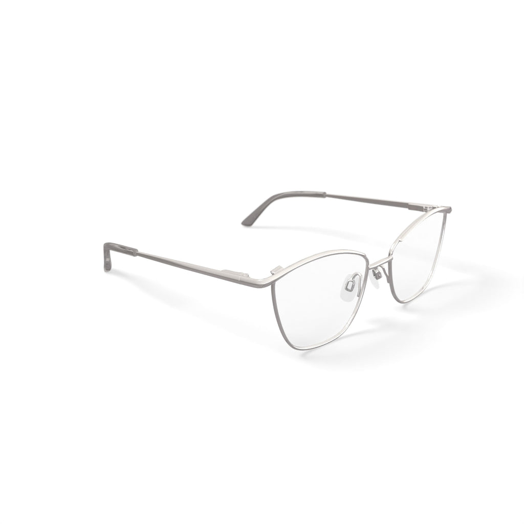 Women's MV016 Chelsea Cat Eye Prescription Eyeglasses with Case, Silver