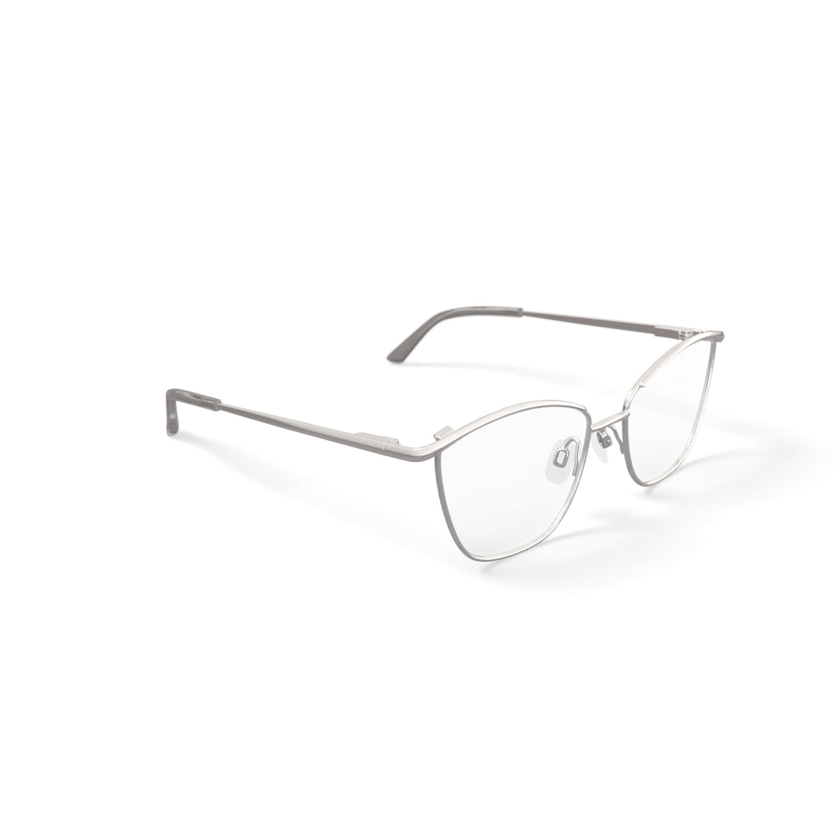 Women's MV016 Chelsea Cat Eye Prescription Eyeglasses with Case, Silver