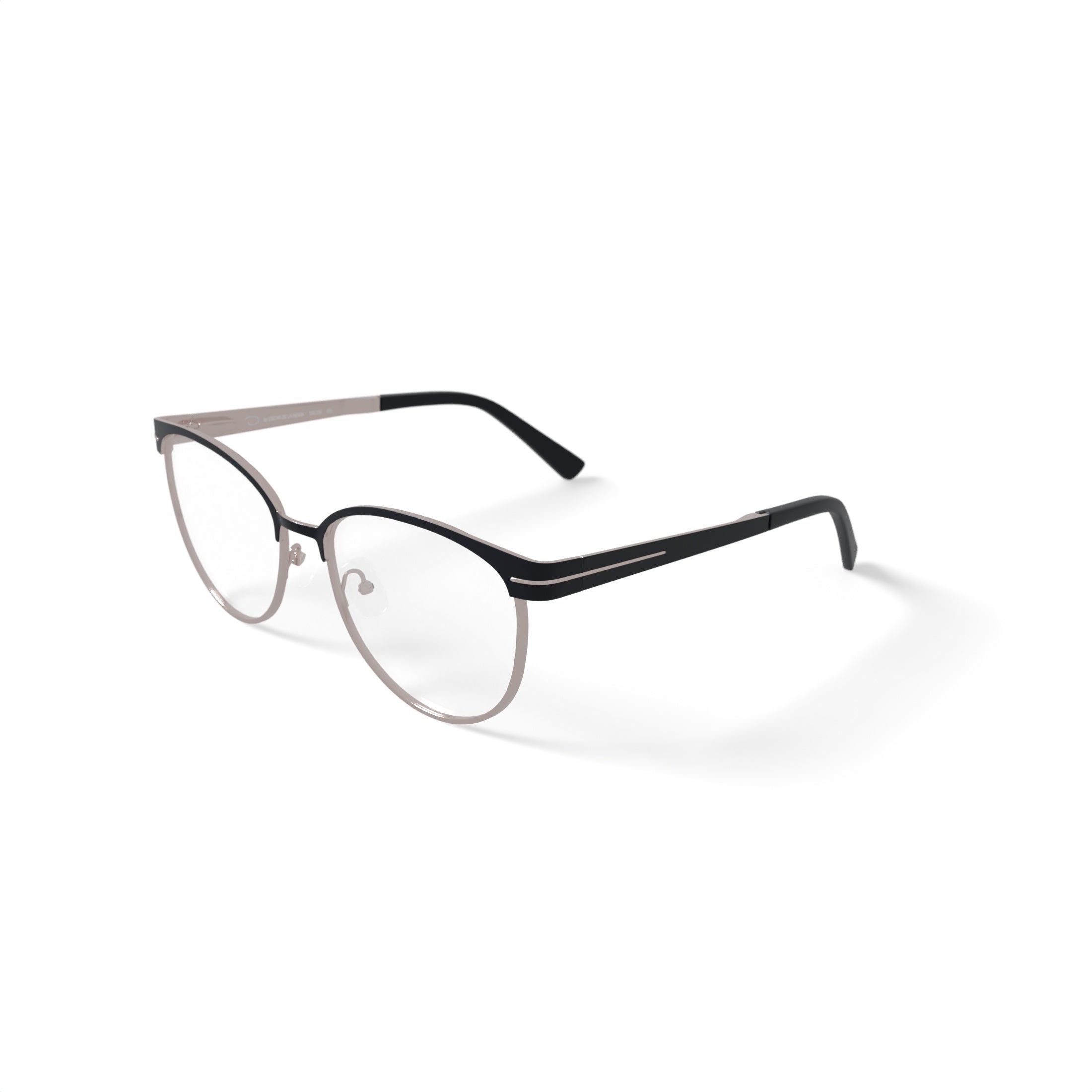 Women's OSL736 Prescription Eyeglasses with Case, Black/Gold