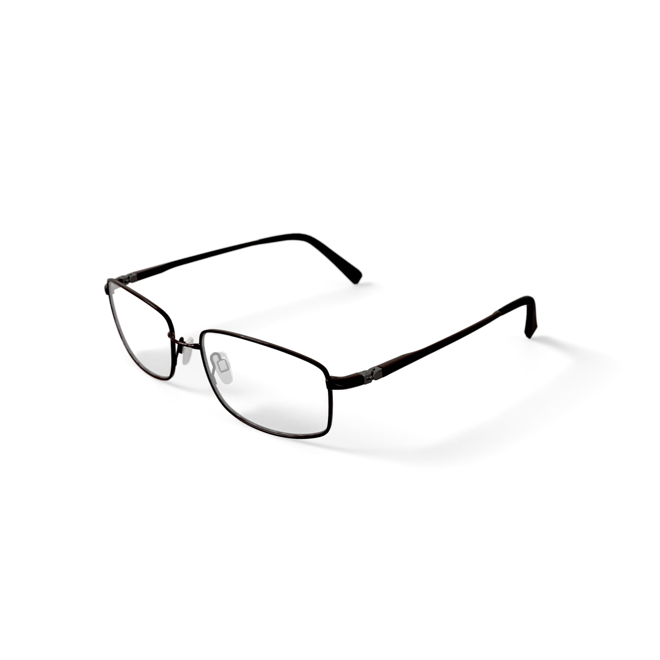 EasyTwist TurboFlex Men's ET875 Rectangular Prescription Eyeglasses with Case, Gray