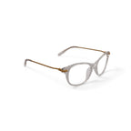 Women's WOP69 Cat Eye Prescription Eyeglasses with Case, Crystal