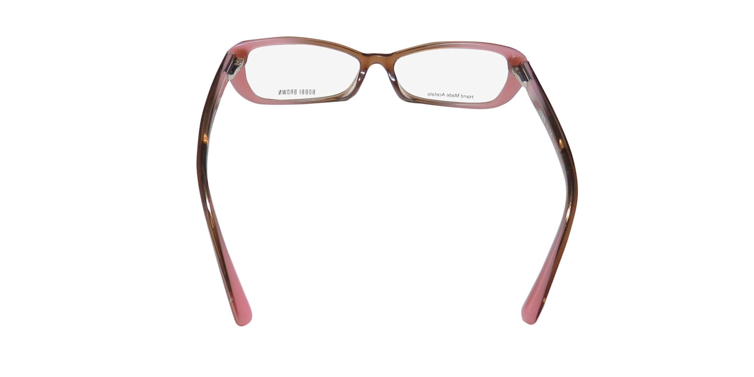 NEW BOBBI BROWN THE DEVIN WOMENS/LADIES CAT EYE FULL-RIM BROWN PINK FADE AUTHENTIC FAST SHIPPING CAT EYE FRAME DEMO LENSES 54-15-135 FLEXIBLE HINGES EYEGLASSES/SPECTACLES