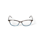 Women's WOP64 Square Prescription Eyeglasses with Case, Brown Turquoise