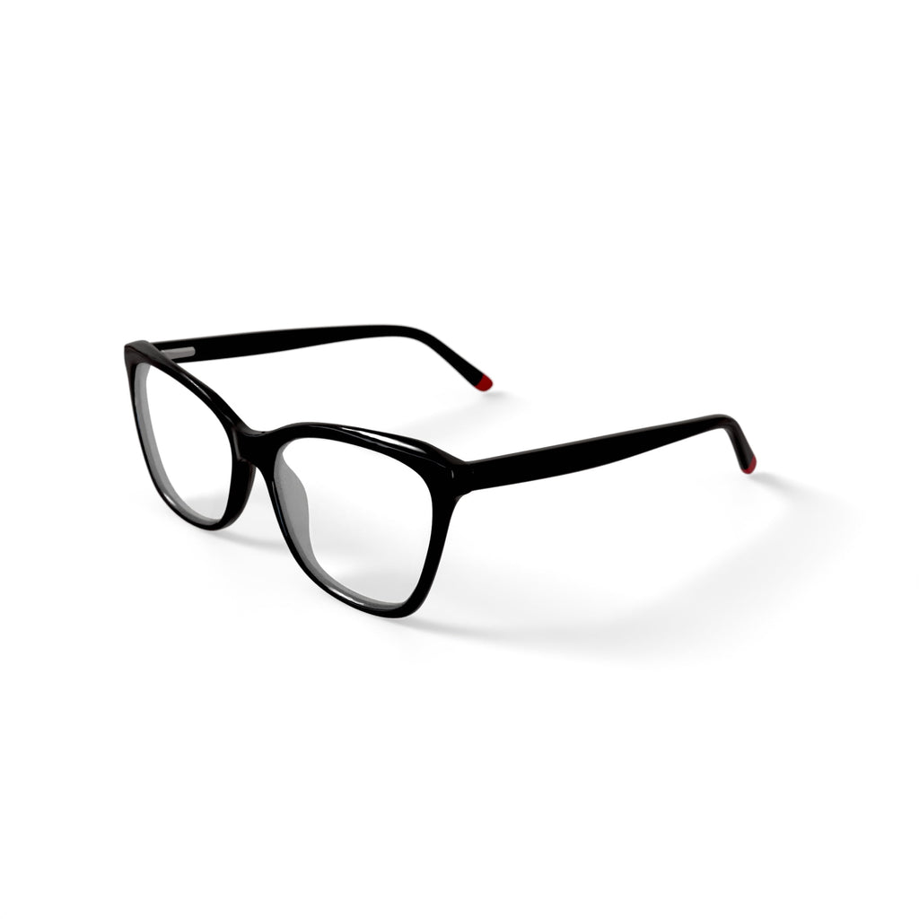 Women's MV021 Karen Cat Eye Prescription Eyeglasses with Case, Black