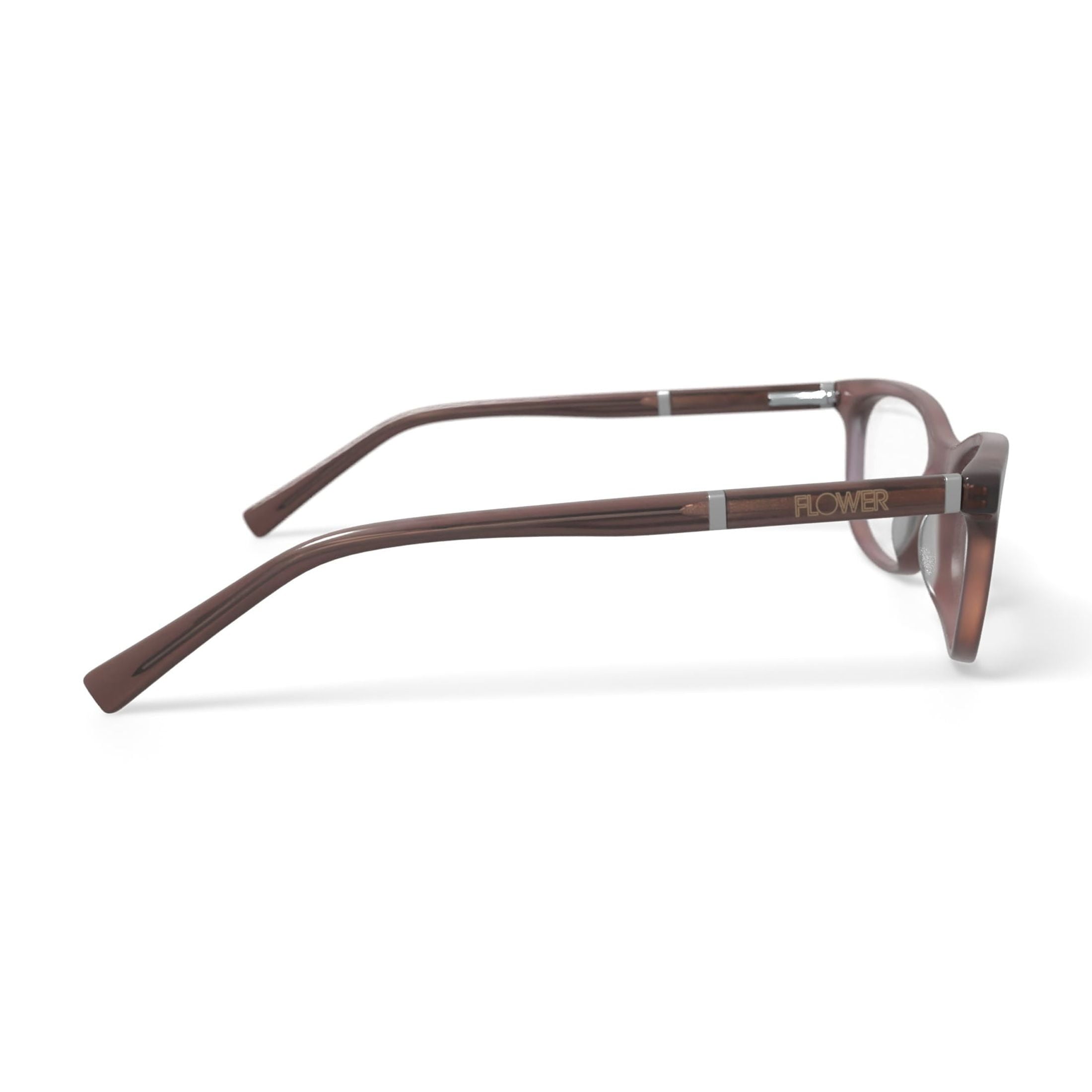 Flower Women's FLR6003 Prescription Eyeglasses with Case, Nude