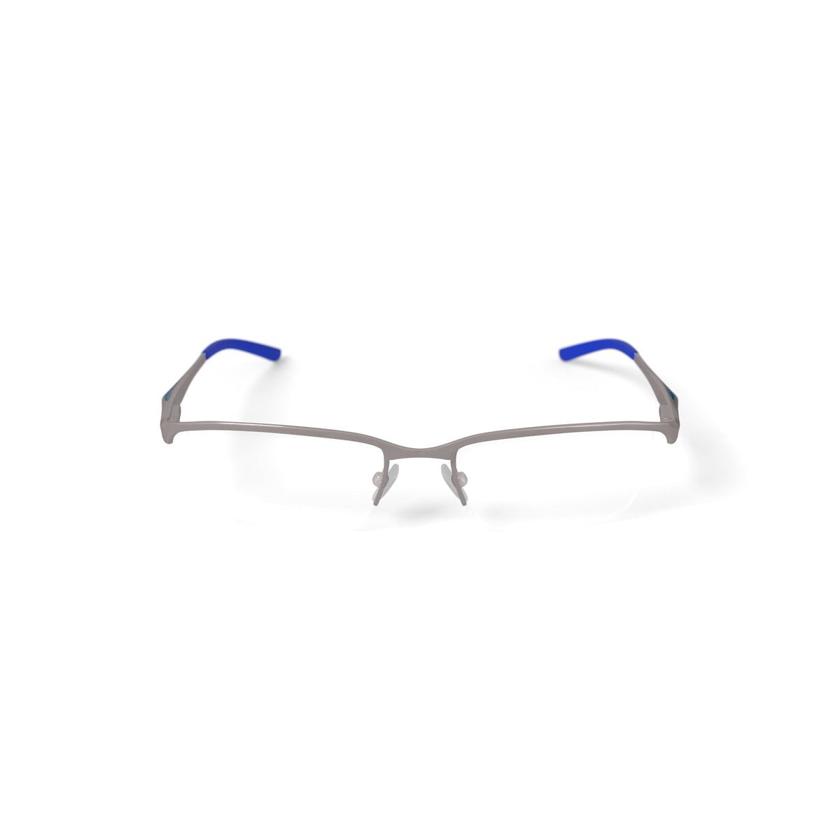 New Balance Men's NB506 Rectangular Prescription Eyeglasses with Case, Silver