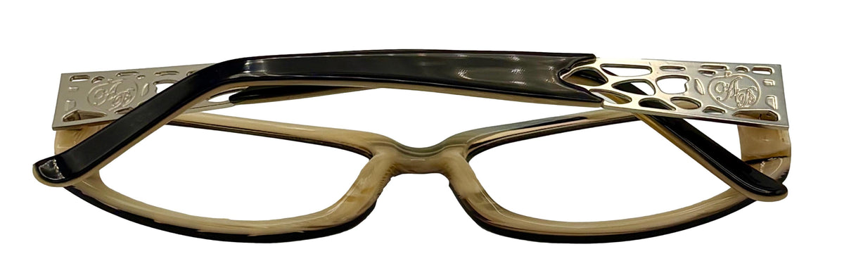 Apple Bottoms Women's Ophthalmic Plastic Rectangle Eyeglasses, Black, 52mm