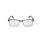 Men's Dwaine Browline Prescription Eyeglasses with Case, Black/Gold