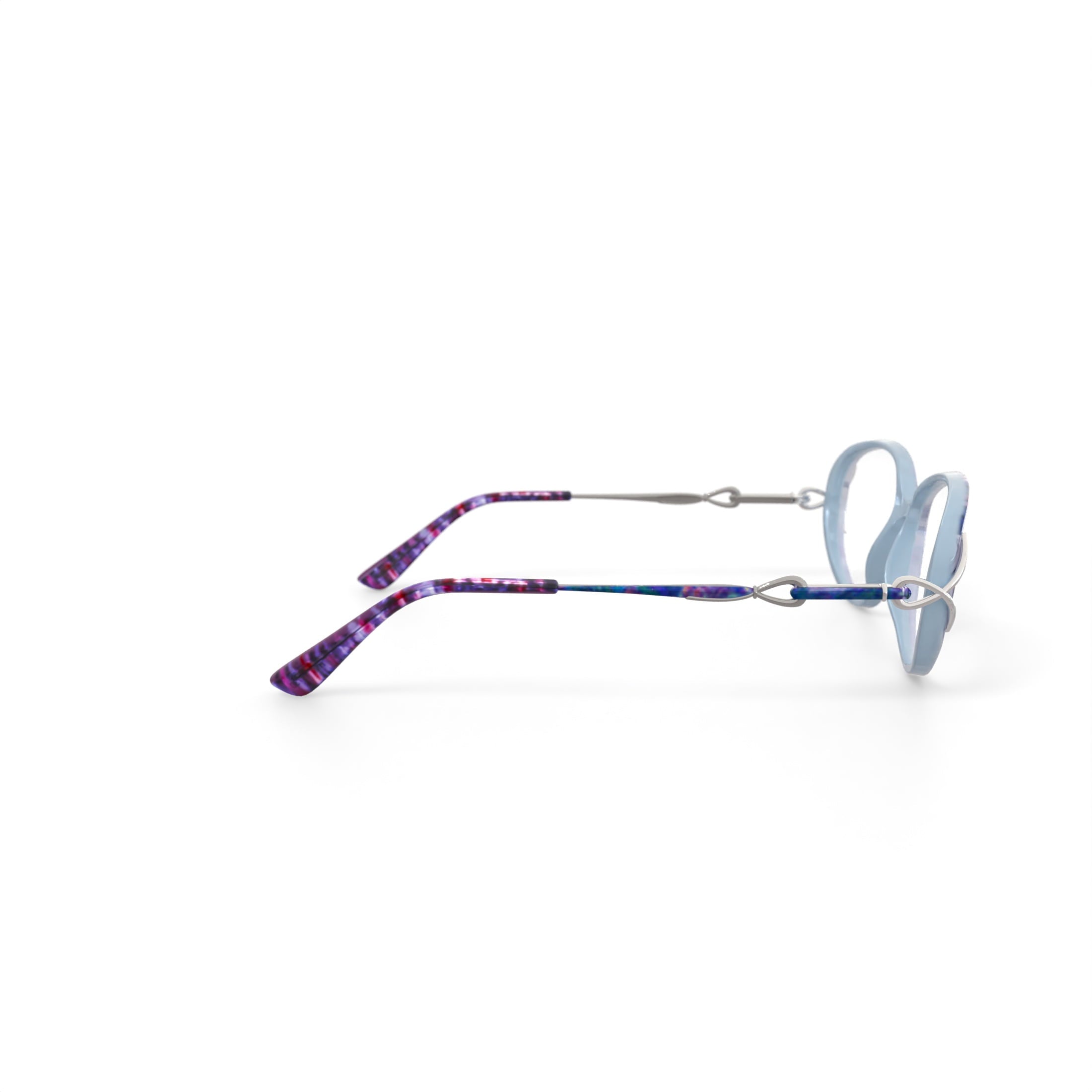 Women's SL749 Azure Oval Prescription Eyeglasses with Case, Crystal