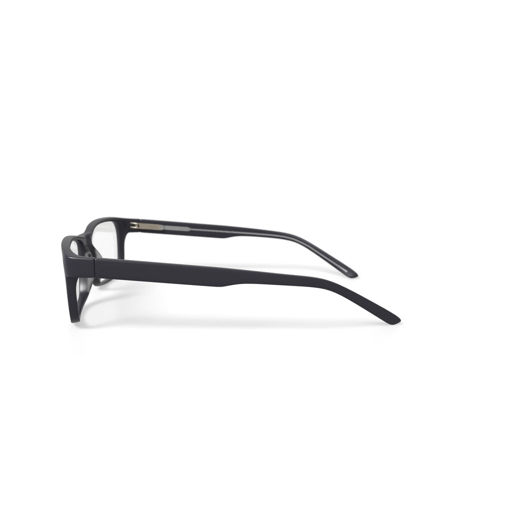 Men's W151 Rectangular Prescription Eyeglasses with Case, Black