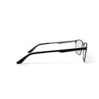 Men's Dwaine Browline Prescription Eyeglasses with Case, Black/Gold
