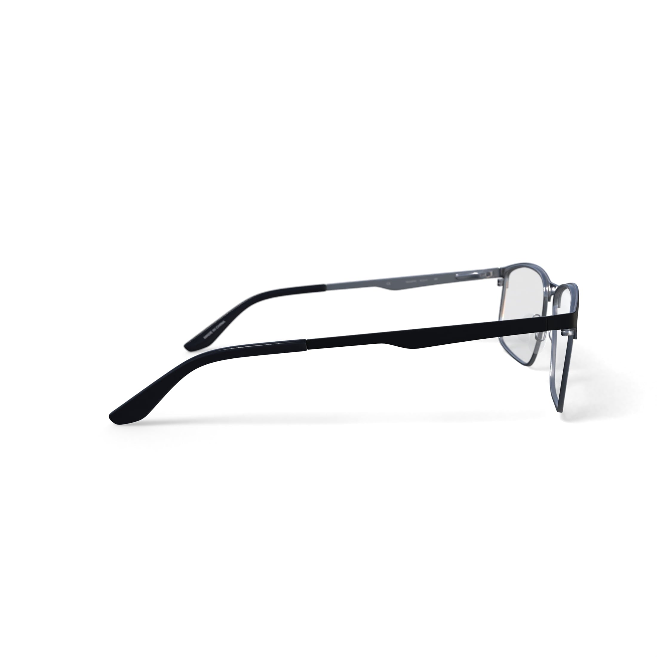 Men's Dwaine Browline Prescription Eyeglasses with Case, Black/Gold