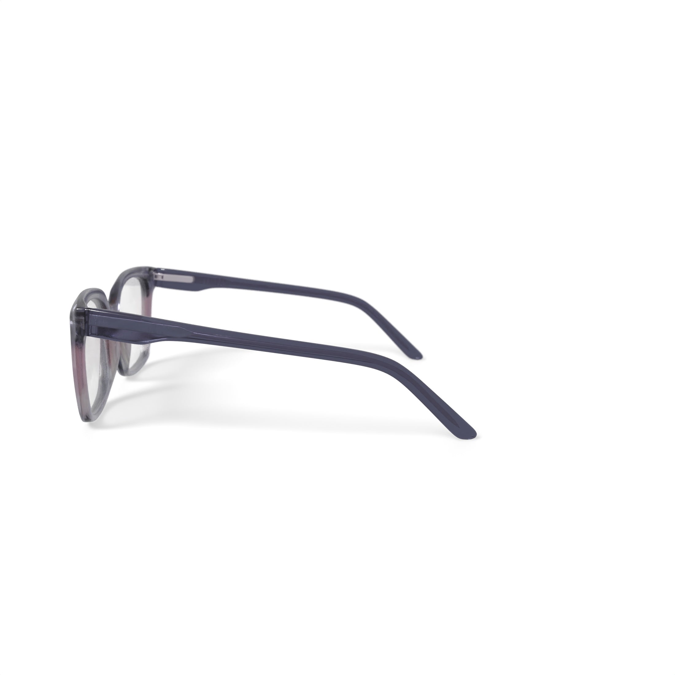 Women's MC014 Nyobi Square Prescription Eyeglasses with Case, Gray Pink