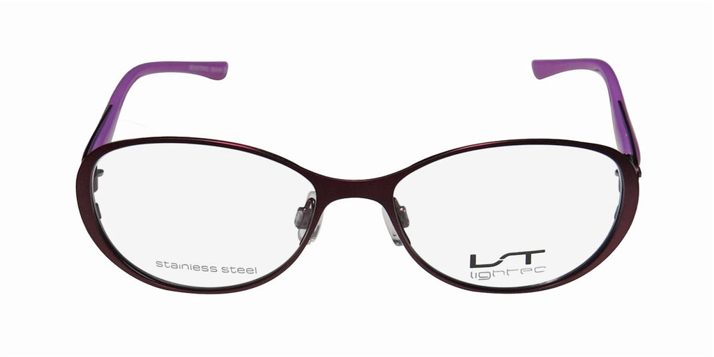 NEW LIGHTEC 7039L WOMENS/LADIES DESIGNER FULL-RIM PLUM / PURPLE FRAME DEMO LENSES 50-15-135 FLEXIBLE HINGES EYEGLASSES/EYEWEAR