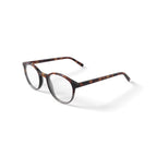 Men's HV724 Round Prescription Eyeglasses with Case, Green Tortoise