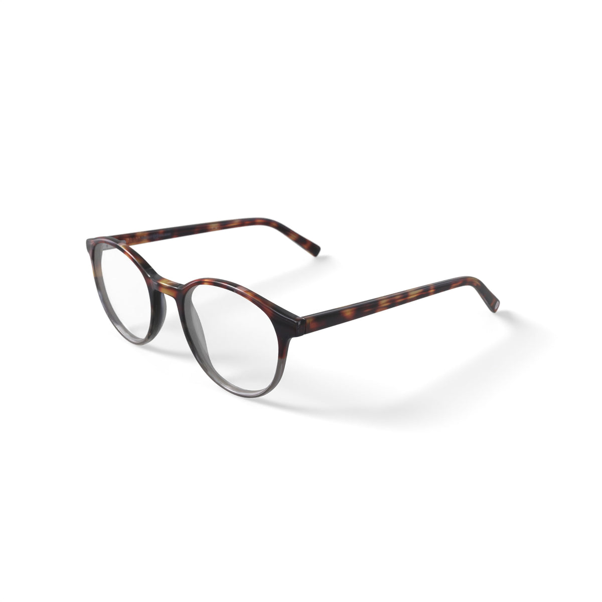Men's HV724 Round Prescription Eyeglasses with Case, Green Tortoise