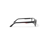 OCTO 180 Men's Champion Rectangular Prescription Eyeglasses with Case, Black