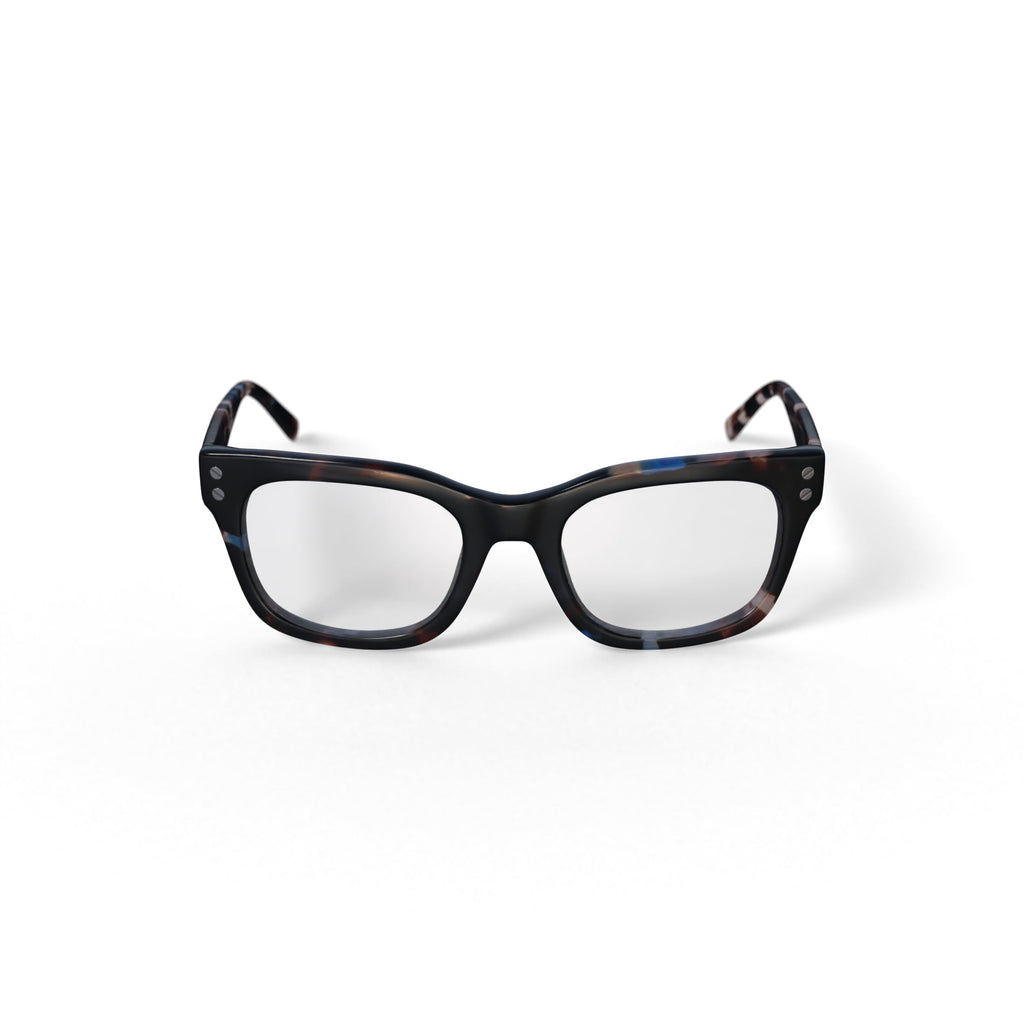 Reverb Women's RVLO6025 Prescription Eyeglasses with Case, Blue Tortoise