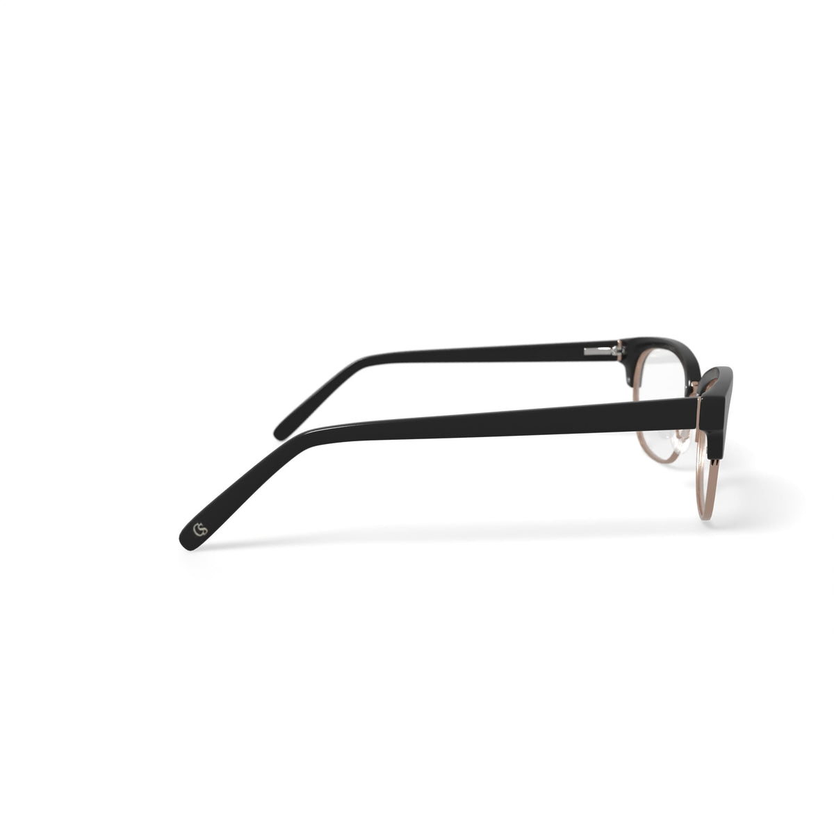 Women's Alyssa Browline Prescription Eyeglasses with Case, Black