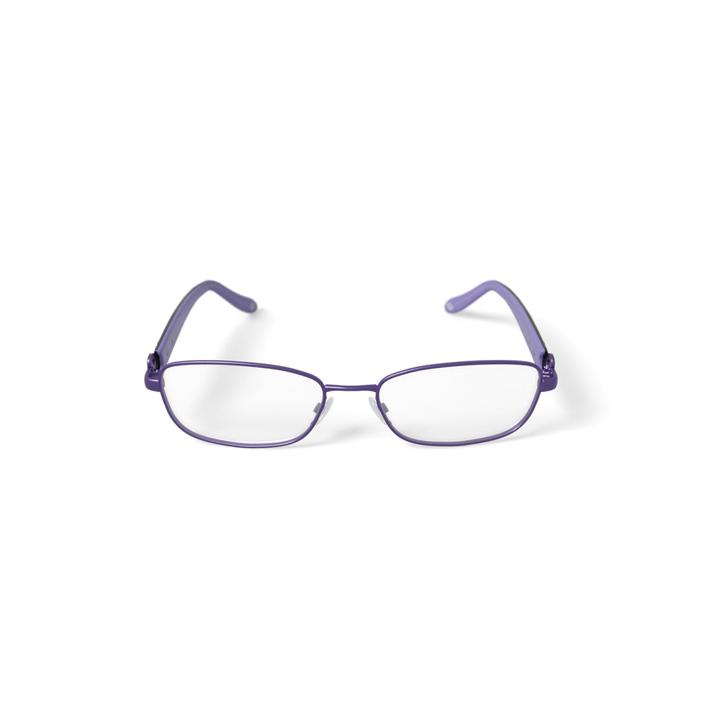Rose Women's AR09 Rectangular Prescription Eyeglasses with Case, Purple
