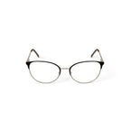 Flower Women's FLR6050 Prescription Eyeglasses with Case, Black/Gold