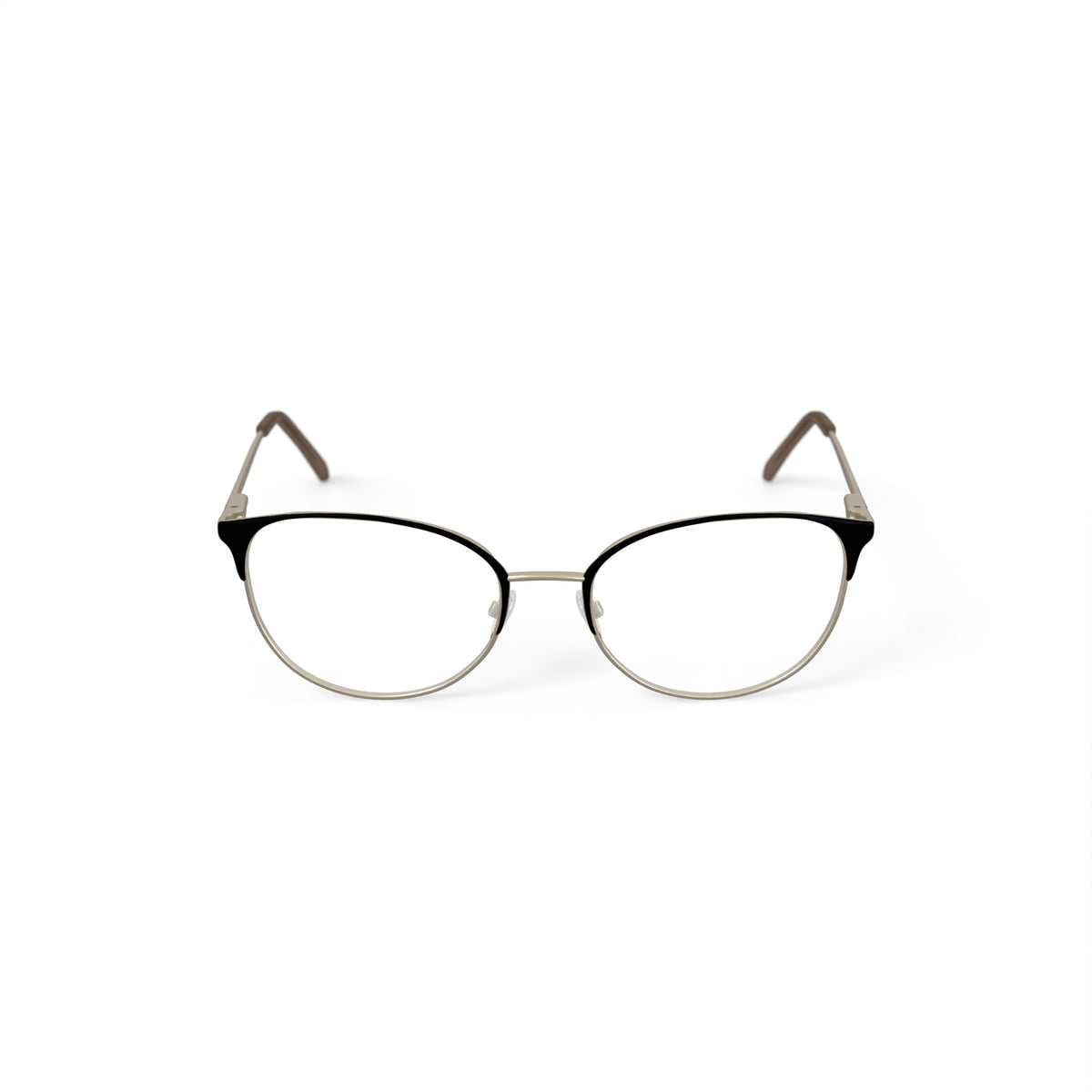 Flower Women's FLR6050 Prescription Eyeglasses with Case, Black/Gold