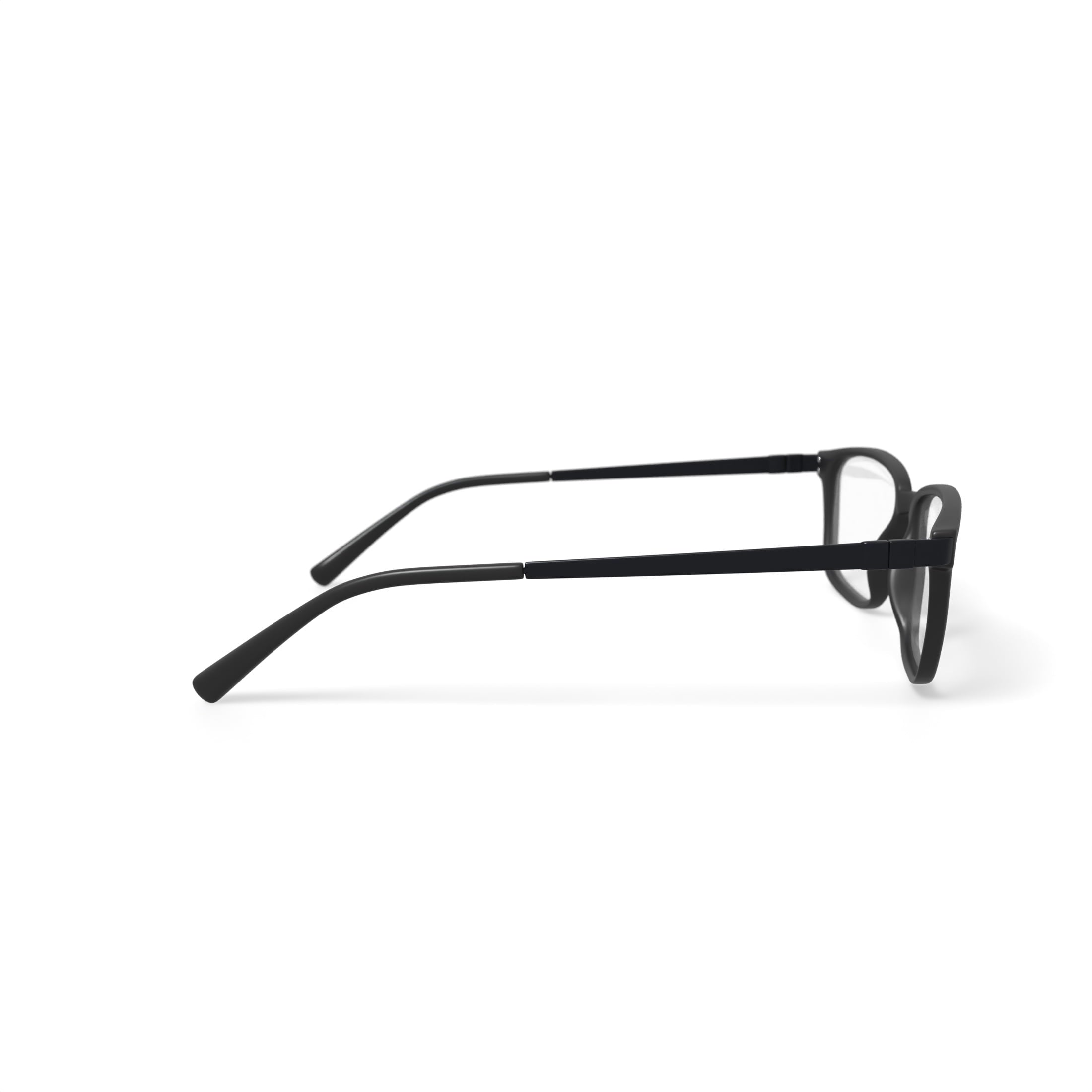 Men's Wilder Rectangular Prescription Eyeglasses with Case, Matte Black