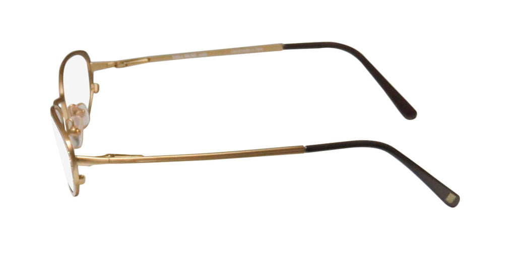 NEW VERA WANG LUXE EPIPHANY I WOMENS/LADIES CAT EYE FULL-RIM TITANIUM GOLD TITANIUM CAT EYE HANDMADE IN ITALY FRAME DEMO LENSES 49-17-130 SPRING HINGES EYEGLASSES/EYE GLASSES