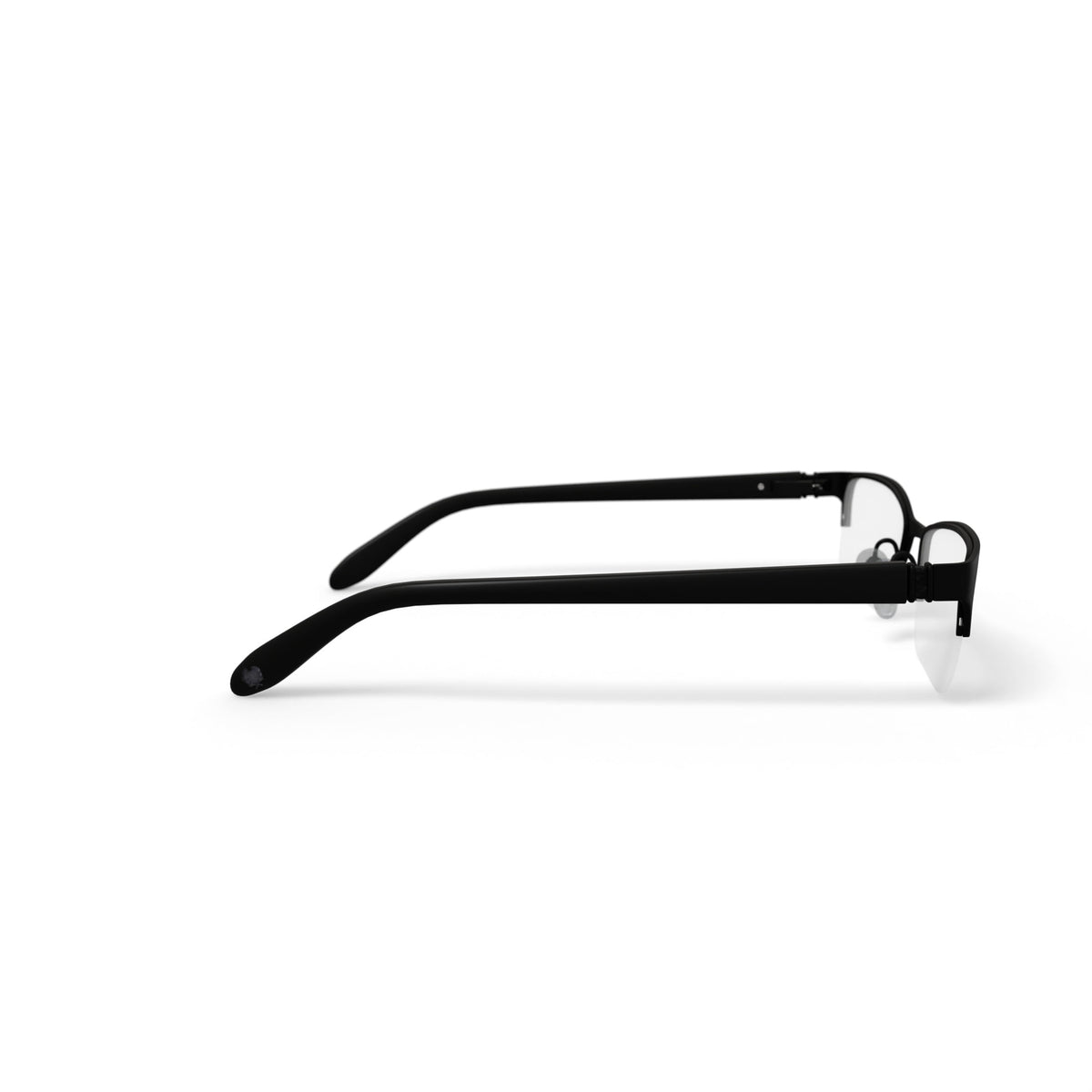 Men's HV708 Rectangular Prescription Eyeglasses with Case, Black