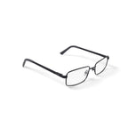 Men's W127 Rectangular Prescription Eyeglasses with Case, Gunmetal