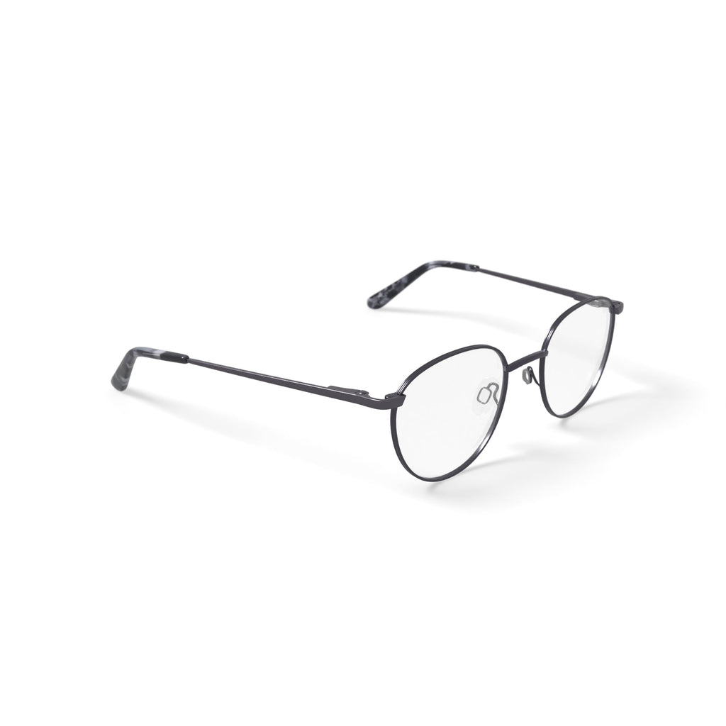 Men's MV009 Adrian Round Prescription Eyeglasses with Case, Gray