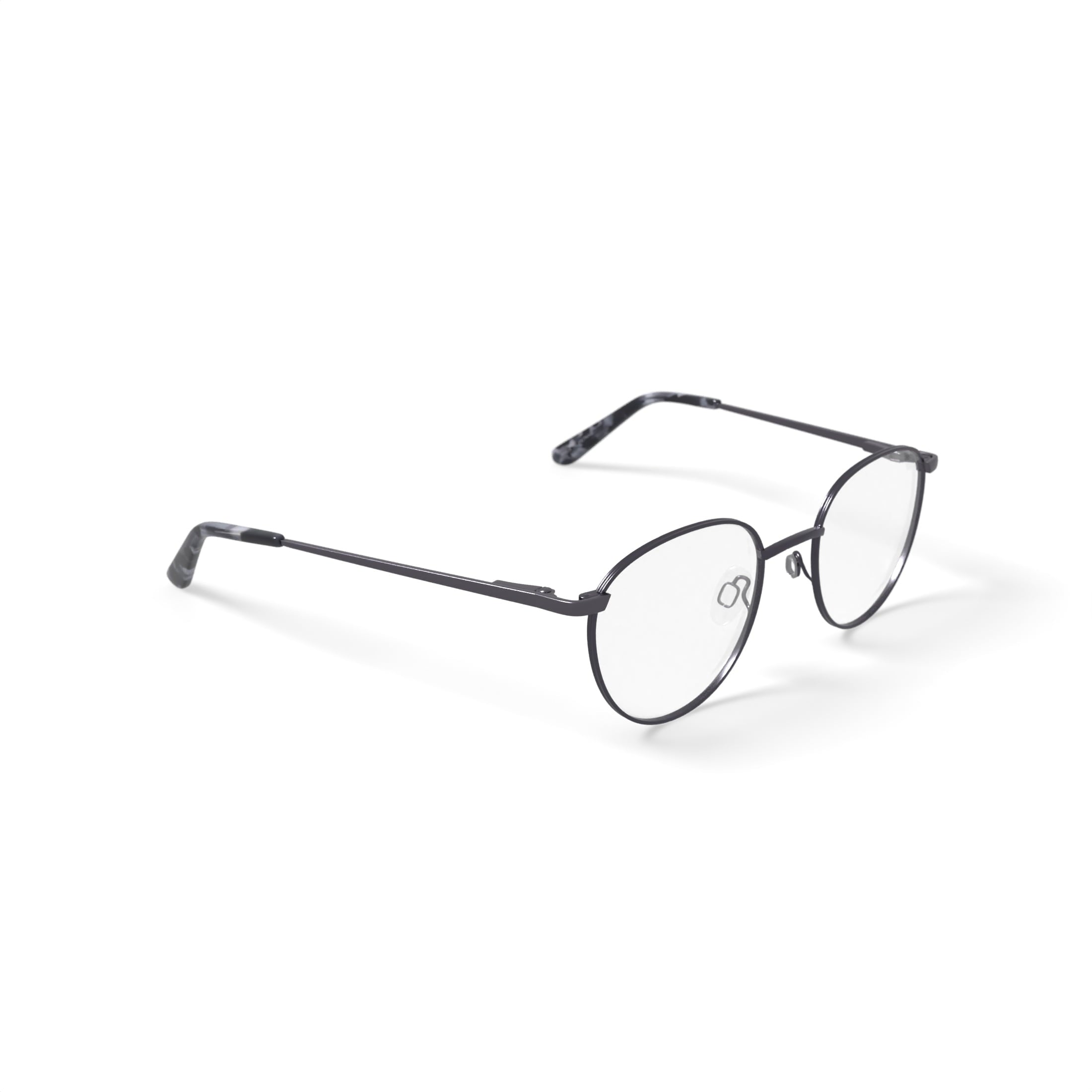 Men's MV009 Adrian Round Prescription Eyeglasses with Case, Gray